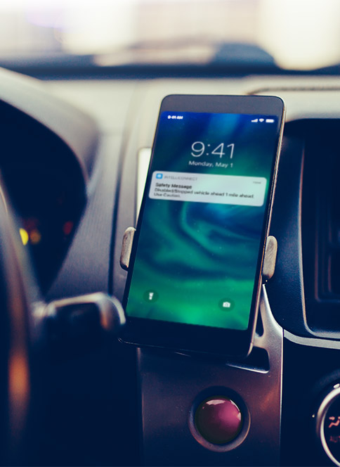 alert on phone in dashboard